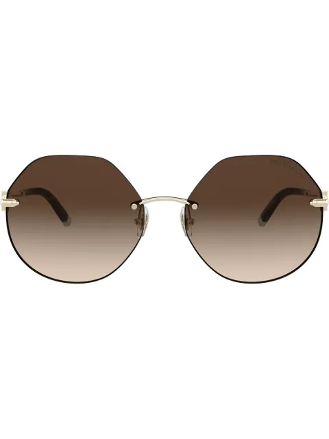 Tiffany & Co Eyewear Tiffany T hexagonal sunglasses Gold TF307760213B