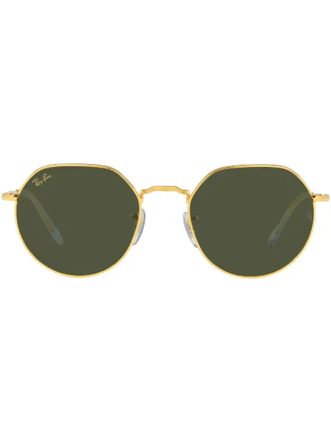 Ray-Ban Jack geometric frame sunglasses Gold RB3565919631
