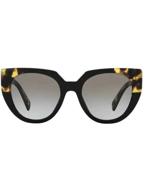 Prada Eyewear cat-eye tortoiseshell-effect sunglasses Green SPR14W3890A7