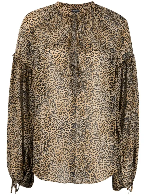 Wandering leopard print blouse Neutrals WGS21215672