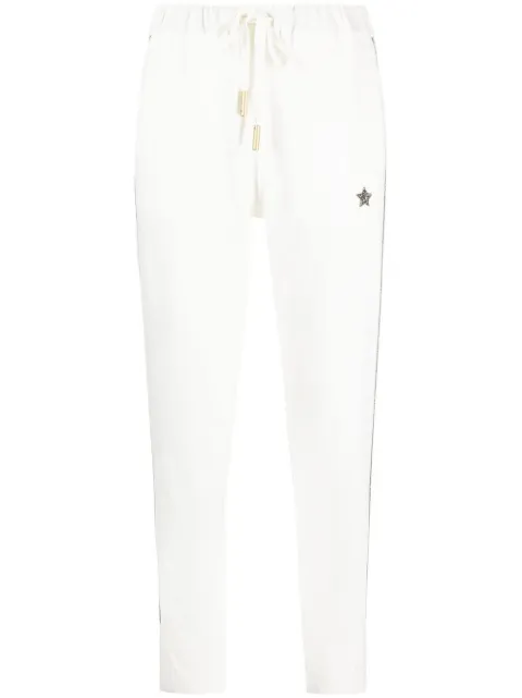 Lorena Antoniazzi star-patch track pants White P2141PA1093187
