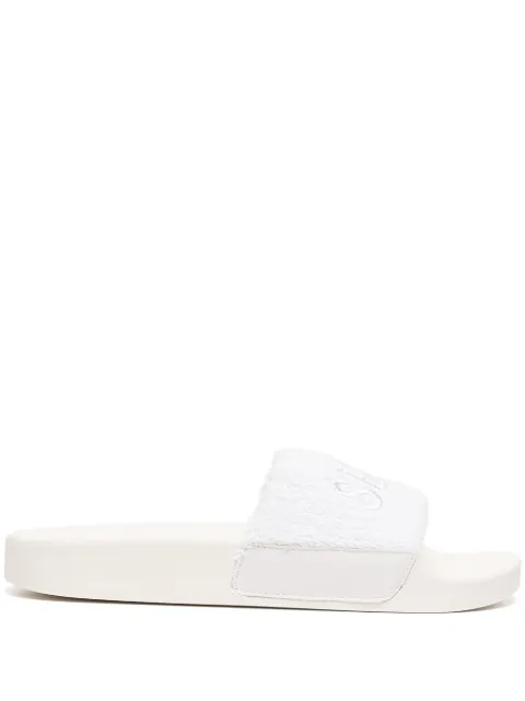 Senso Elly logo-embroidered slides White ELLY