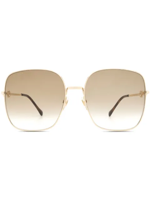 Gucci Eyewear horsebit-embellished oversized sunglasses Gold GG0879S002