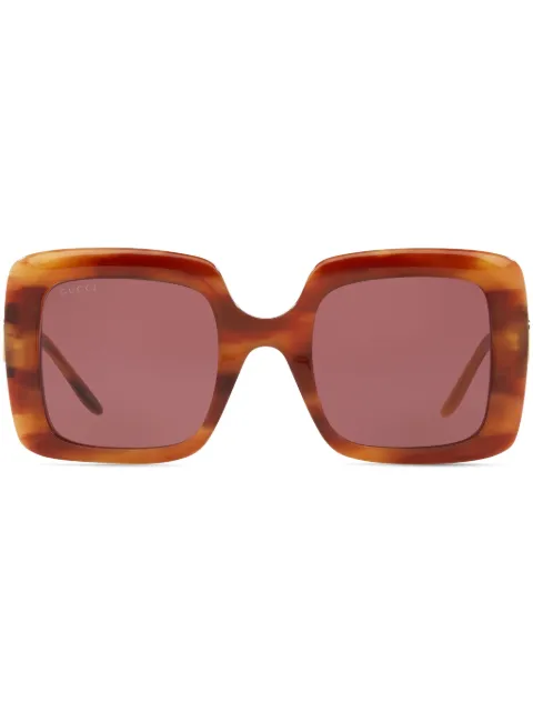 Gucci Eyewear oversized square-frame sunglasses Brown GG0896S004