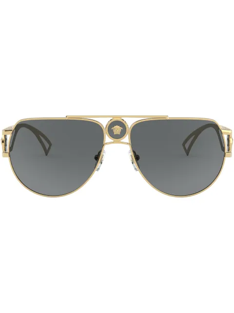 Versace Eyewear Medusa pilot-frame sunglasses Gold 0VE22250