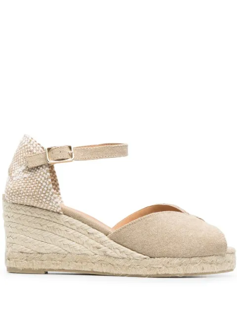 Castañer Carol canvas wedge espadrilles Neutrals 022234