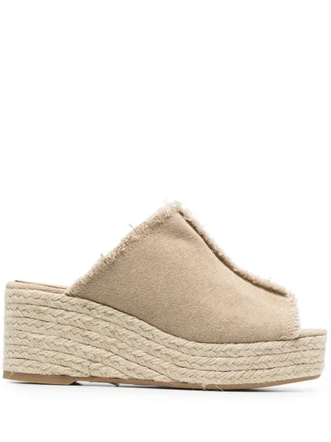 Castañer frayed-trim espadrilles Neutrals 022230