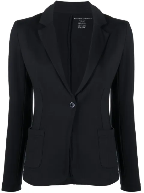Majestic Filatures single-breasted fitted blazer Blue M003FVE046