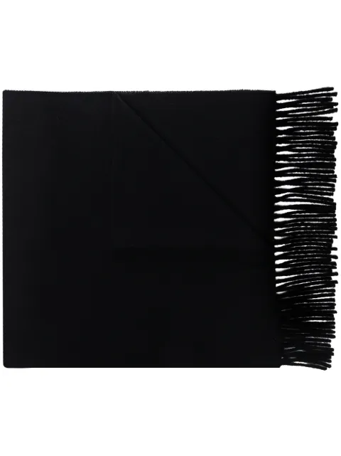 TOTEME fringed knitted scarf Black 214881807200