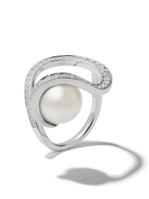 TASAKI 18kt white gold TASAKI Atelier Aurora South Sea pearl and diamond ring Silver RNI4765W