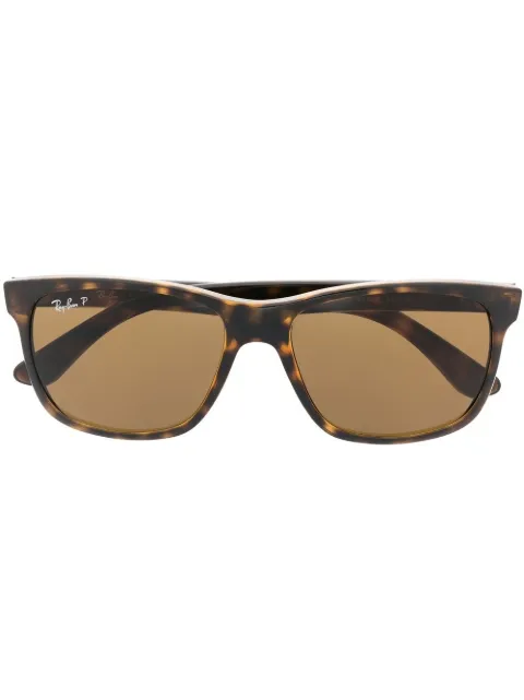 Ray-Ban Caribbean rectangular sunglasses Brown RB418171083