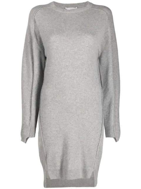 Stella McCartney seam-detail knitted dress Grey 603688S2254