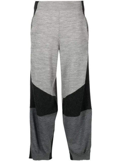 Stella McCartney colour-block knitted trousers Grey 603612S2263