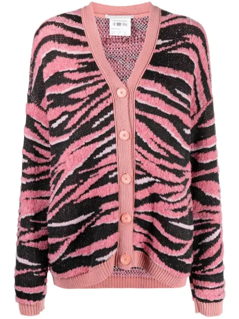 Stella McCartney tiger pattern knitted cardigan Pink 603674S2261
