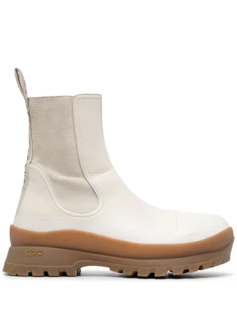 Stella McCartney Trace logo-print boots Neutrals 800397N0244