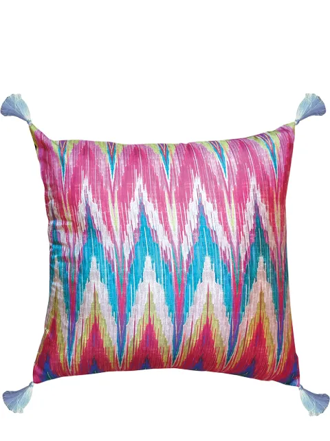 Les-Ottomans abstract-print silk-blend cushion Pink MWC03