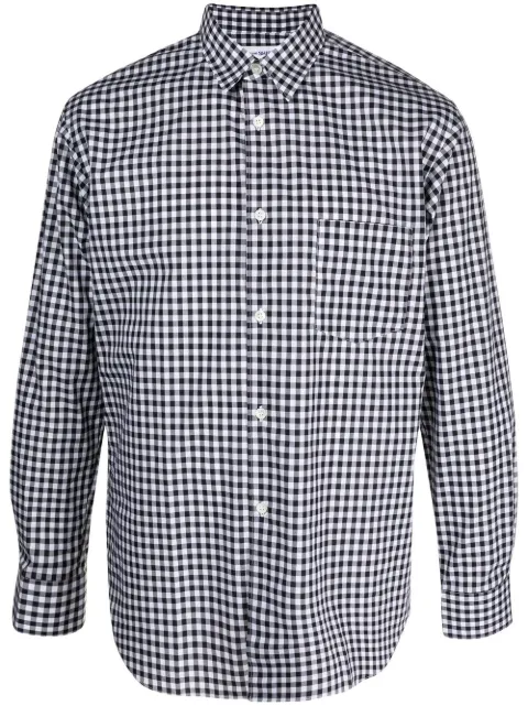 Comme Des Garçons Shirt check-print cotton shirt Neutrals FZB020PER1BLACK