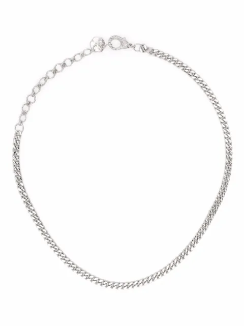 SHAY 18kt white gold diamond curb chain choker Silver SN287