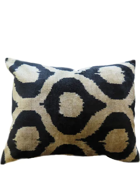 Les-Ottomans jacquard silk-blend cushion White V15