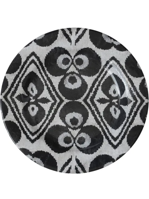 Les-Ottomans Ikat ceramic plate (19cm) White CPV134S