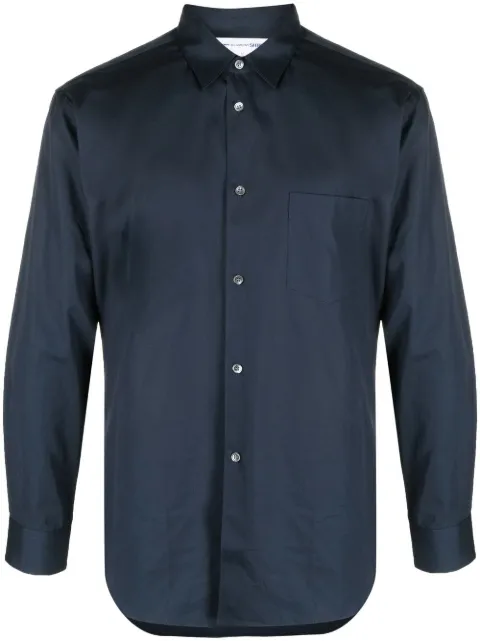 Comme Des Garçons Shirt pointed collar cotton shirt Blue FZB021