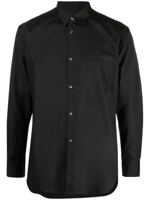 Comme Des Garçons Shirt pointed collar cotton shirt Black FZB021