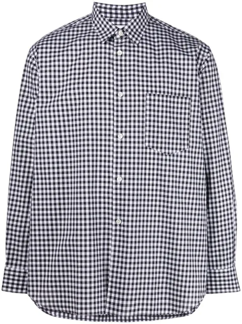 Comme Des Garçons Shirt gingham-check print cotton shirt Black FZB010PER