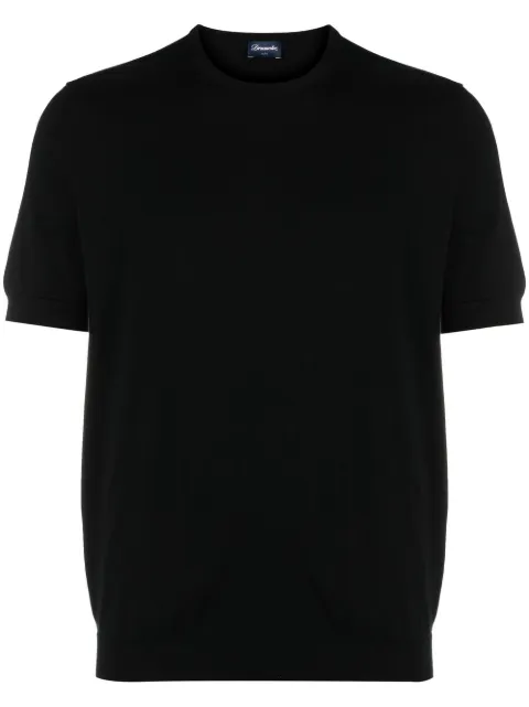 Drumohr fine-knit T-shirt Black D0GN100
