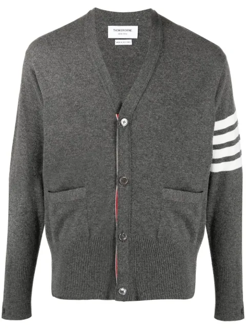 Thom Browne 4-Bar stripe cardigan Grey MKC001A00011