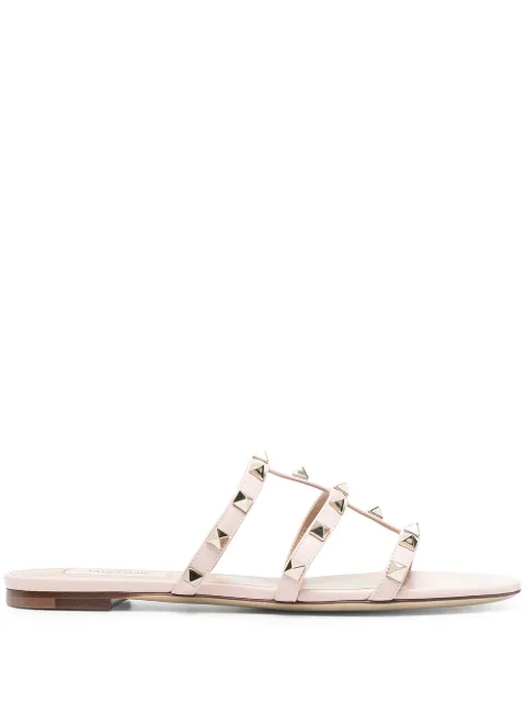 Valentino Garavani Rockstud flat sandals Pink WS0C49VOD