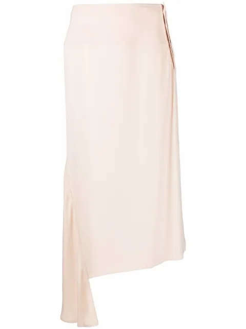 Jil Sander high-waisted asymmetric skirt Pink JSWS356205WS390702