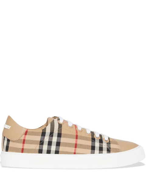 Burberry Check lace-up sneakers Brown 8038866