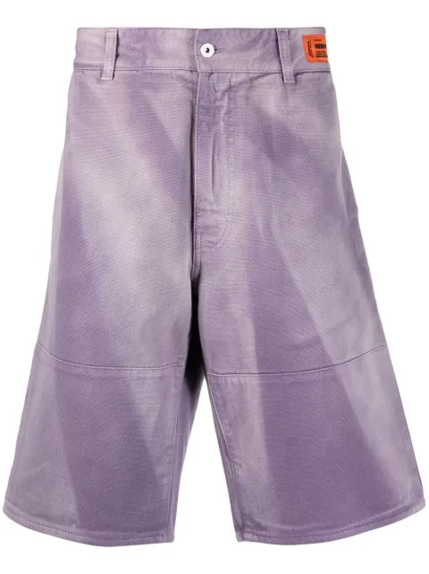 Heron Preston faded effect bermuda shorts Purple HMCB009S21FAB0023500