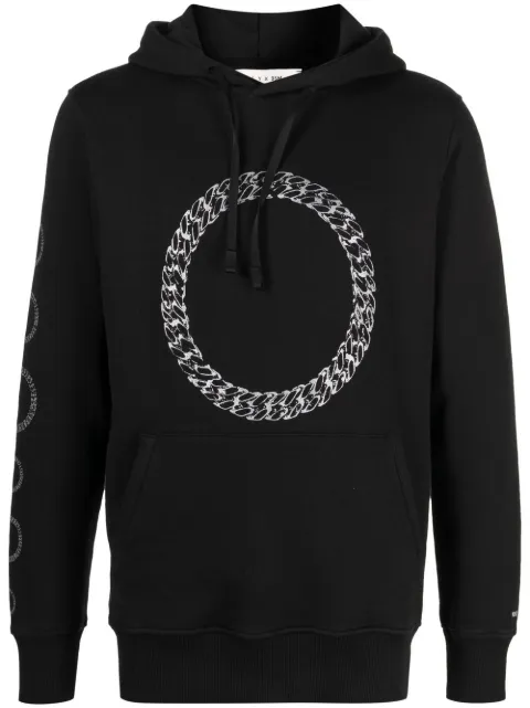 1017 ALYX 9SM logo circle print hoodie Black AAMSW0095FA01