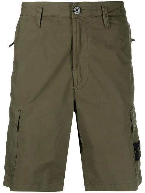 Stone Island stretch-cotton cargo shorts Green 7415L0803