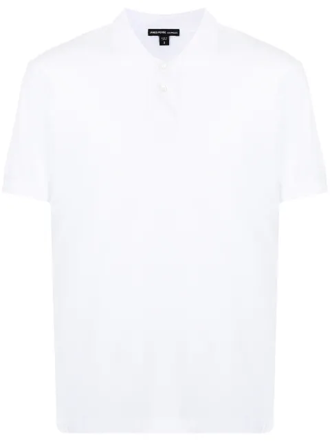 James Perse Luxe Lotus jersey polo shirt White MELJ3293