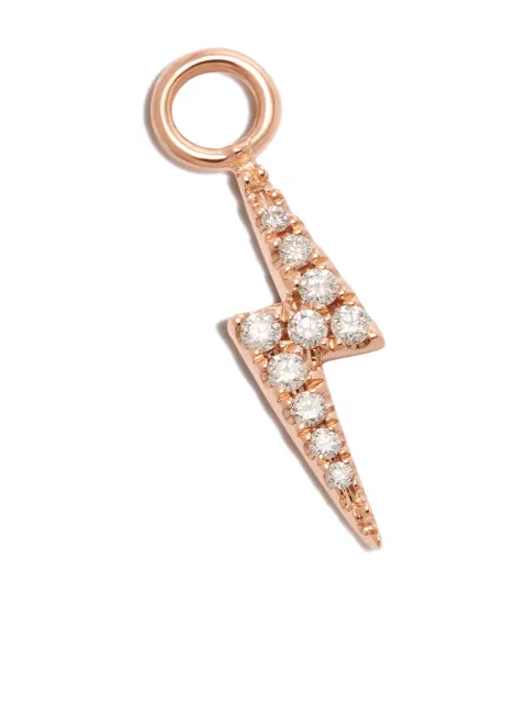 MARIA TASH 18kt rose gold bolt diamond charm Gold XCHLB11D