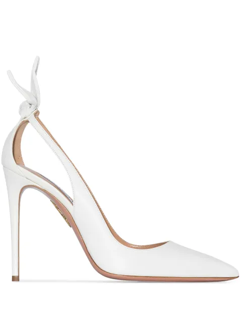 Aquazzura Bow Tie pumps 105 White DENHIGP0NAPFFF