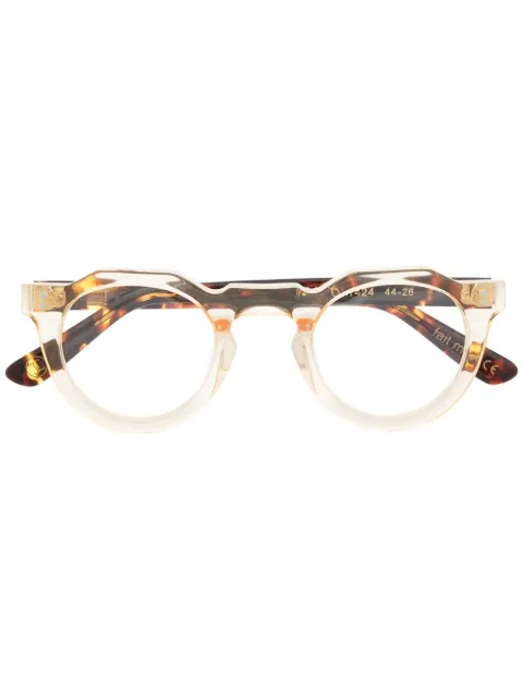 Lesca Pica round-frame glasses Neutrals PICA