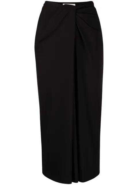 Valentino Garavani twist-detail pencil skirt Black BRA7K16B5