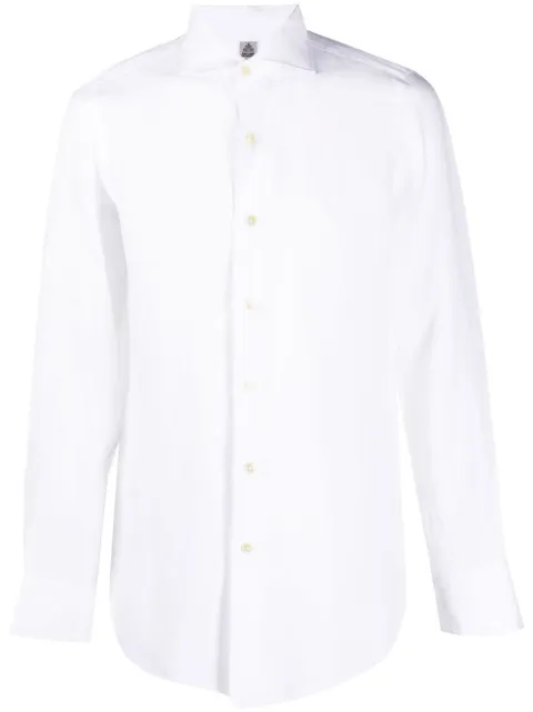 Finamore 1925 Napoli collared linen shirt White 010608C0032