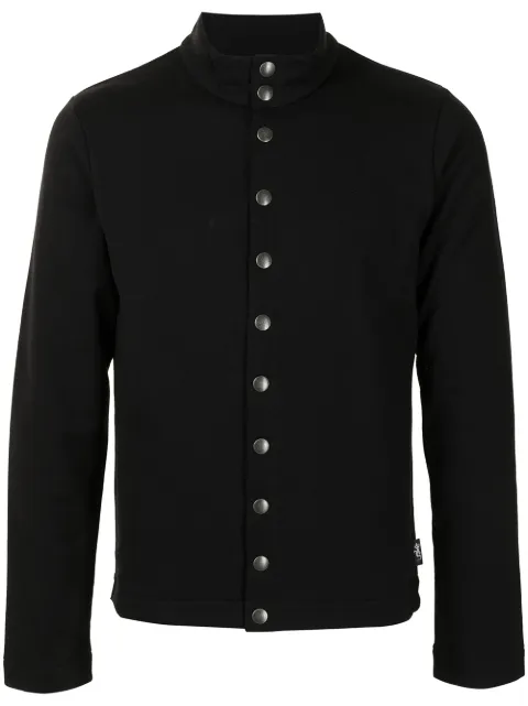 agnès b. Nacre snap-button cotton cardigan Black EU26M001