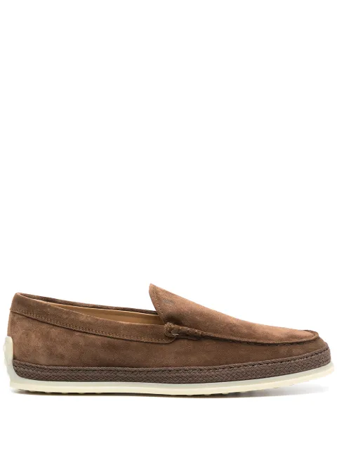 Tod's espadrille-detail loafers Brown XXM0TV0AJ30RE0