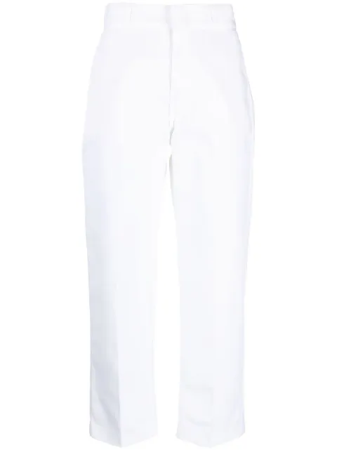 Dickies Construct cropped press-crease trousers White DK0A4XEF