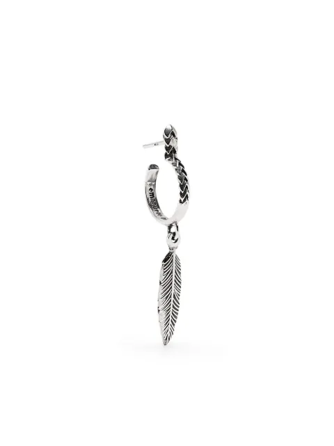 Emanuele Bicocchi feather hoop earring Silver EAE5