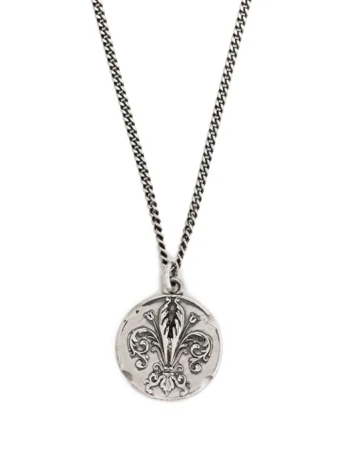 Emanuele Bicocchi Lily coin pendant necklace Silver CNP5