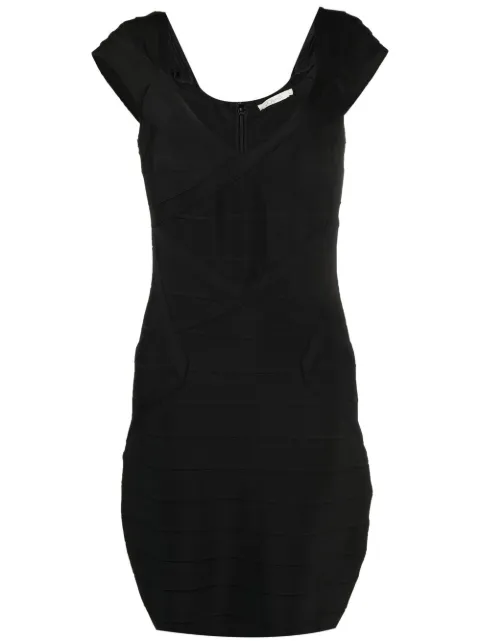 A.N.G.E.L.O. Vintage Cult 2000s panelled fitted dress Black AA480CUD