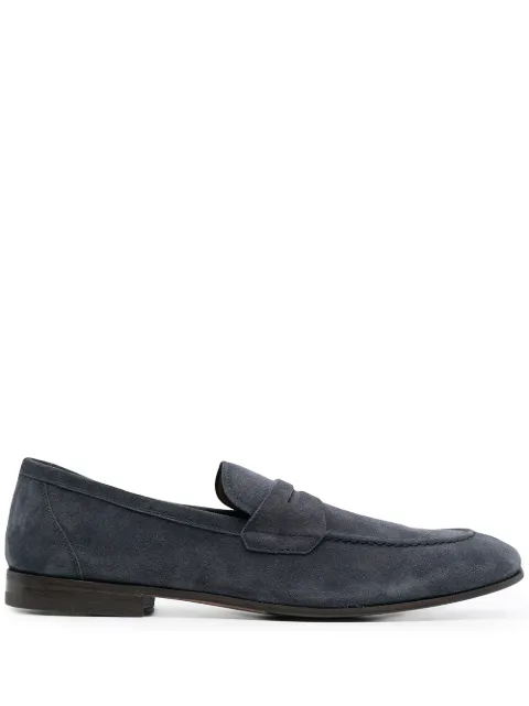 Henderson Baracco penny slot almond-toe loafers Blue 71402S0