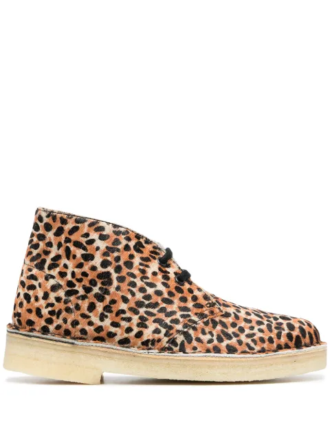 Clarks Originals leopard-print desert boots Brown 26154161
