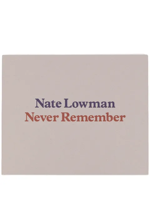 Rizzoli Nate Lowman Never Remember Book Grey 9780847868148